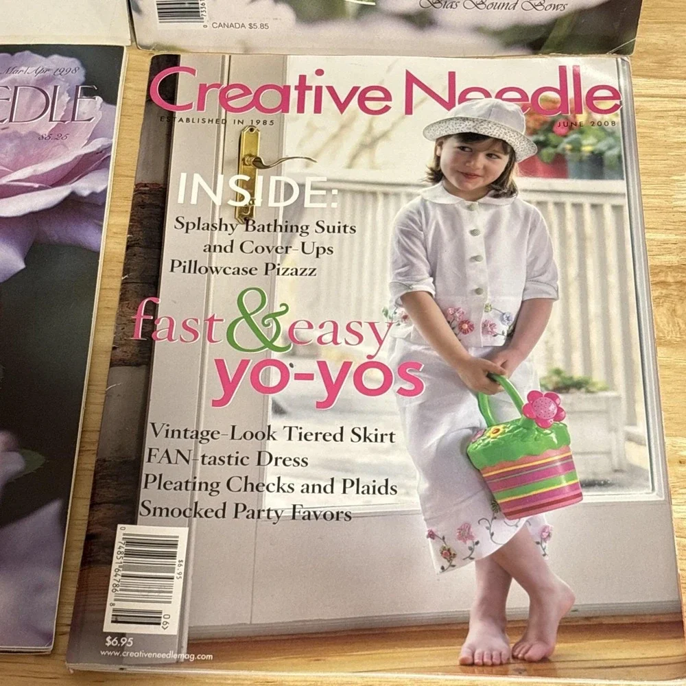 Lot 4 Creative Needle‎ Smocking Hand Sewing 1993-2008 Embroidery Insert Patterns